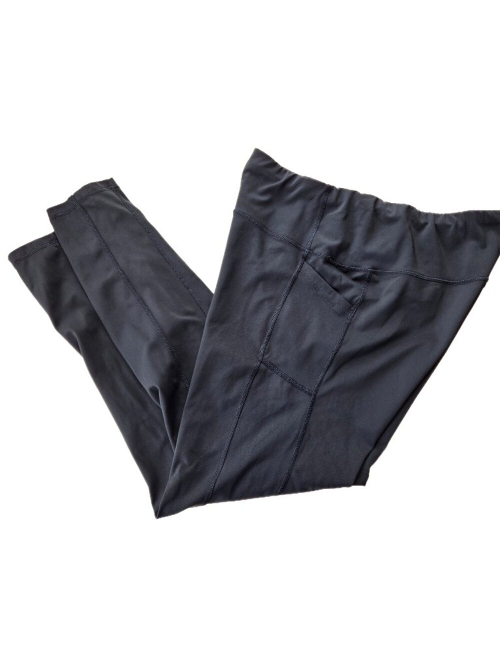 Avia Women's XL (16-18) Black Polyester And Spandex Leggings With 2 Pockets